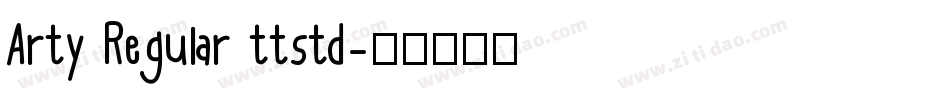 Arty Regular ttstd字体转换